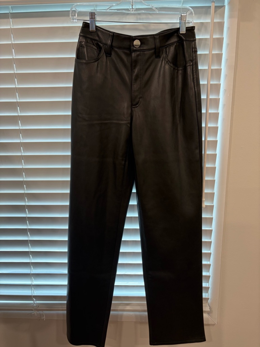 INC International Concepts Black Faux Leather Pants